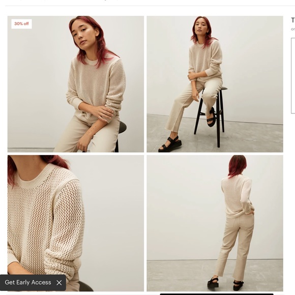 Everlane Sweaters - Everlane The Mesh Soft Cotton Crew